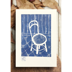Linoleumstryk Fransk Cafe Bl