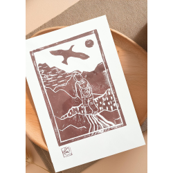 Linoleumstryk Vandring Rustrd