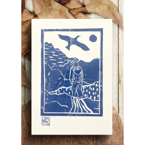 Linoleumstryk Vandring Bl