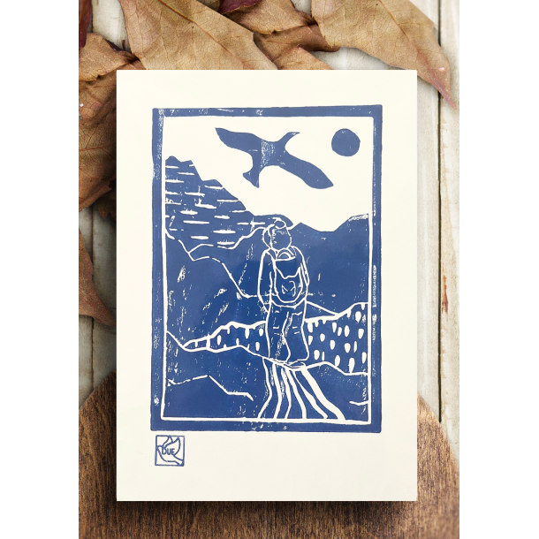 Linoleumstryk Vandring Bl