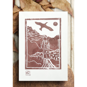 Linoleumstryk Vandring Rustrd