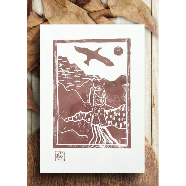 Linoleumstryk Vandring Rustrd