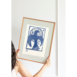 Linoleumstryk Hellig Due LIMITED EDITION