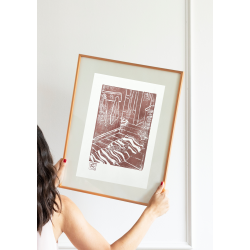 Linoleumstryk Hverdags Entre Rustrd