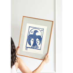 Linoleumstryk Hellig Due Bl