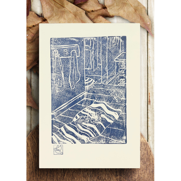 Linoleumstryk Hverdags Entre Bl