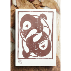 Linoleumstryk Turtelduer Rustrd