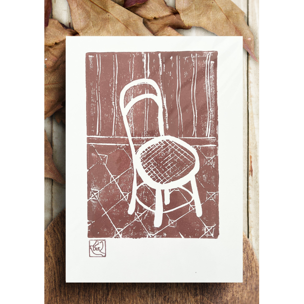 Linoleumstryk Fransk Cafe Rustrd