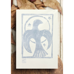 Linoleumstryk Hellig Due Lysbl