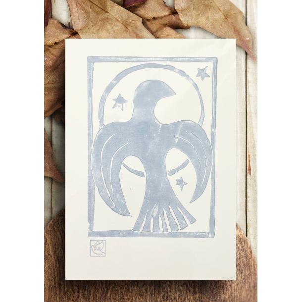 Linoleumstryk Hellig Due Lysbl