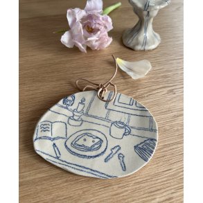 Keramik oph�ng med hverdags illustration. Nr. 3