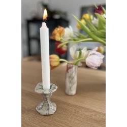 Lysestage dobbeltstribet blomstform