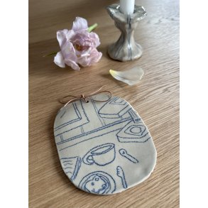 Keramik oph�ng med hverdags illustration. Nr. 4 