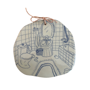 Keramik oph�ng med hverdags illustration. Nr. 6