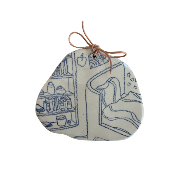 Keramik oph�ng med hverdags illustration. Nr. 7